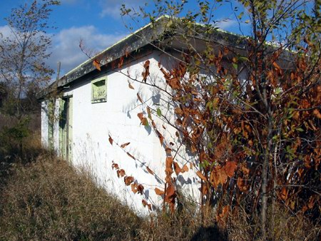 Albion Drive-In Theatre - Projection Booth From End - Photo From Water Winter Wonderland (newer photo)